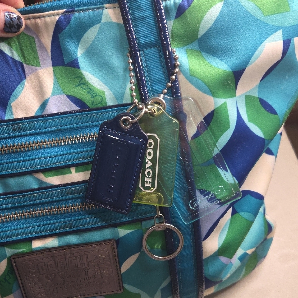 Coach Vibrant Blue and Green Poppy - Picture 2 of 9